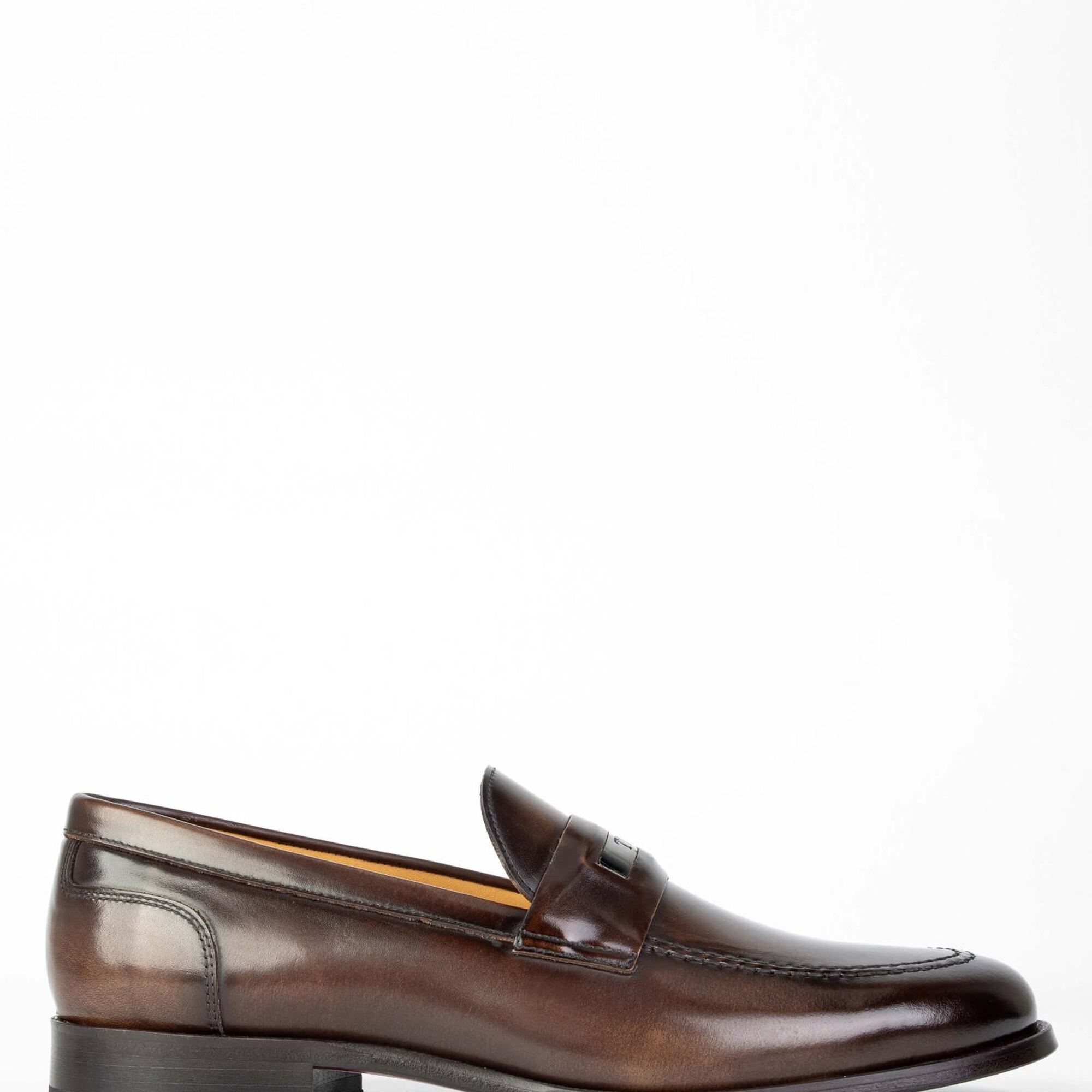 Tamer Tanca Erkek Hakiki Deri Kahverengi Loafer Ayakkabı