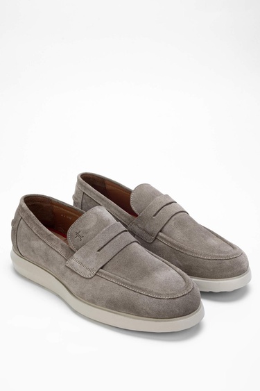  Tamer Tanca Erkek Hakiki Deri Bej Loafer Ayakkabı