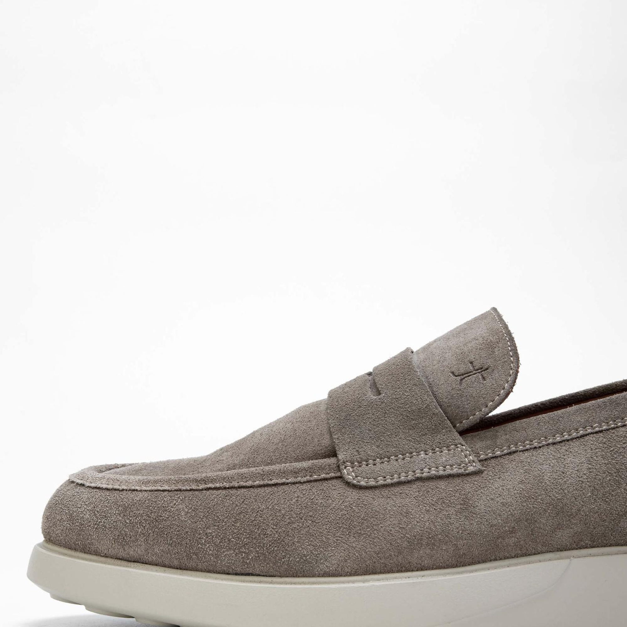 Tamer Tanca Erkek Hakiki Deri Bej Loafer Ayakkabı