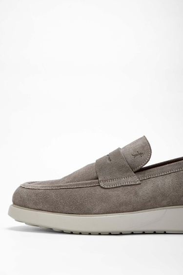  Tamer Tanca Erkek Hakiki Deri Bej Loafer Ayakkabı