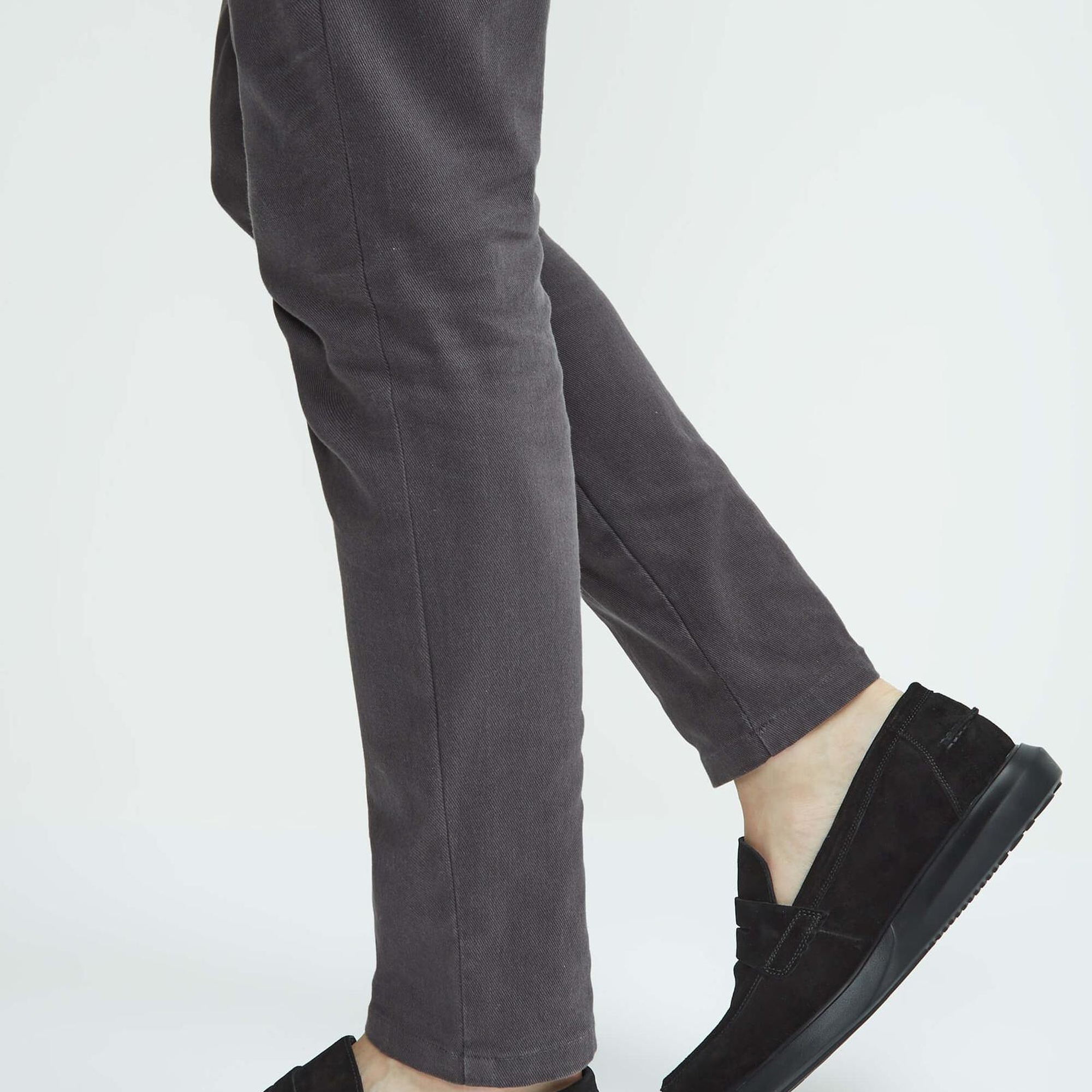 Tamer Tanca Erkek Hakiki Deri Siyah Süet Loafer Ayakkabı