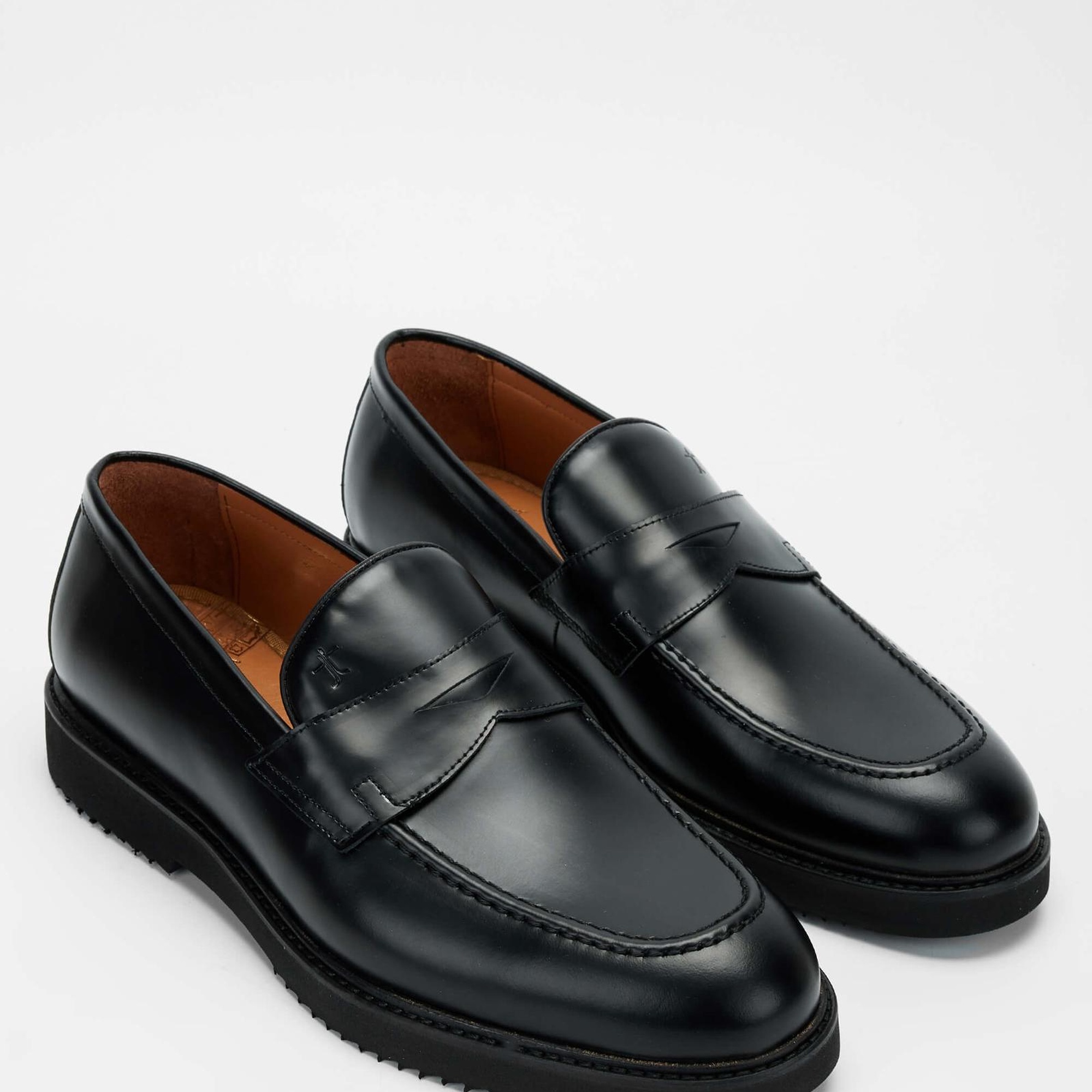 Tamer Tanca Erkek Hakiki Deri Siyah Açma Loafer Ayakkabı