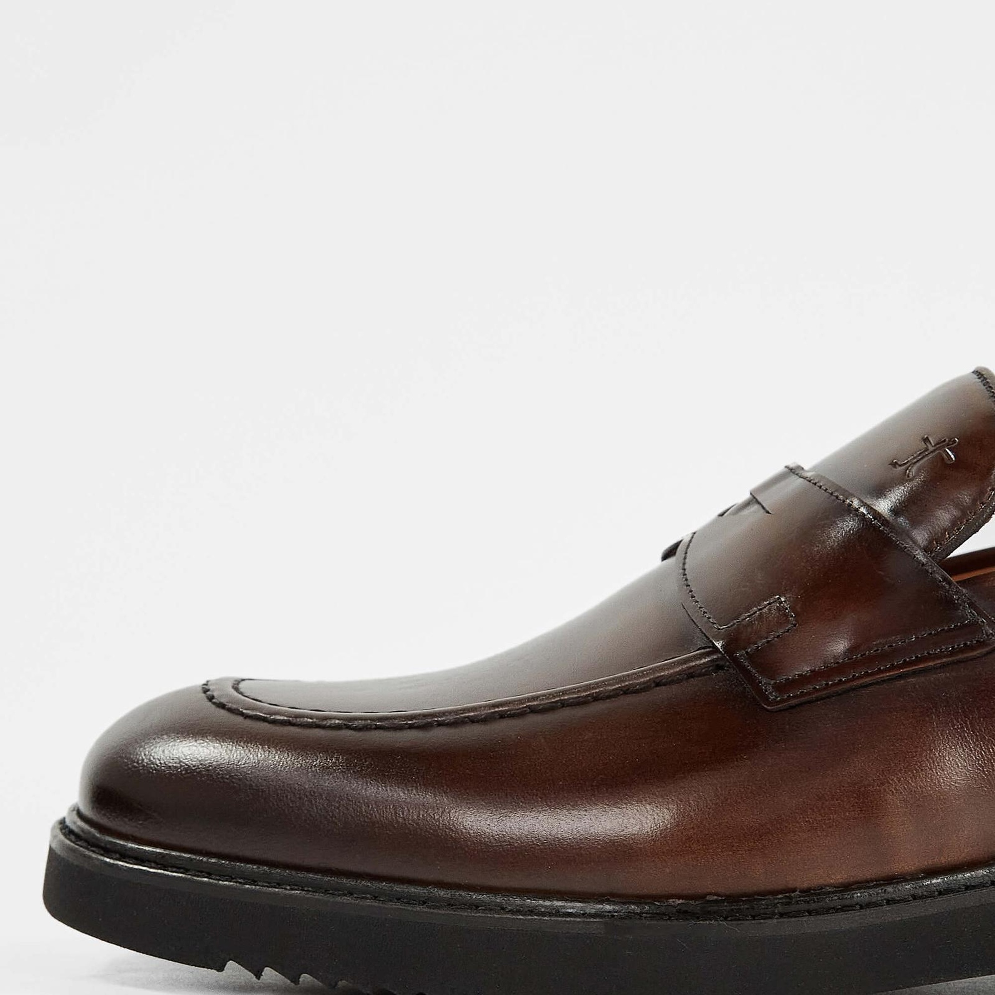 Tamer Tanca Erkek Hakiki Deri Kahverengi Loafer Ayakkabı