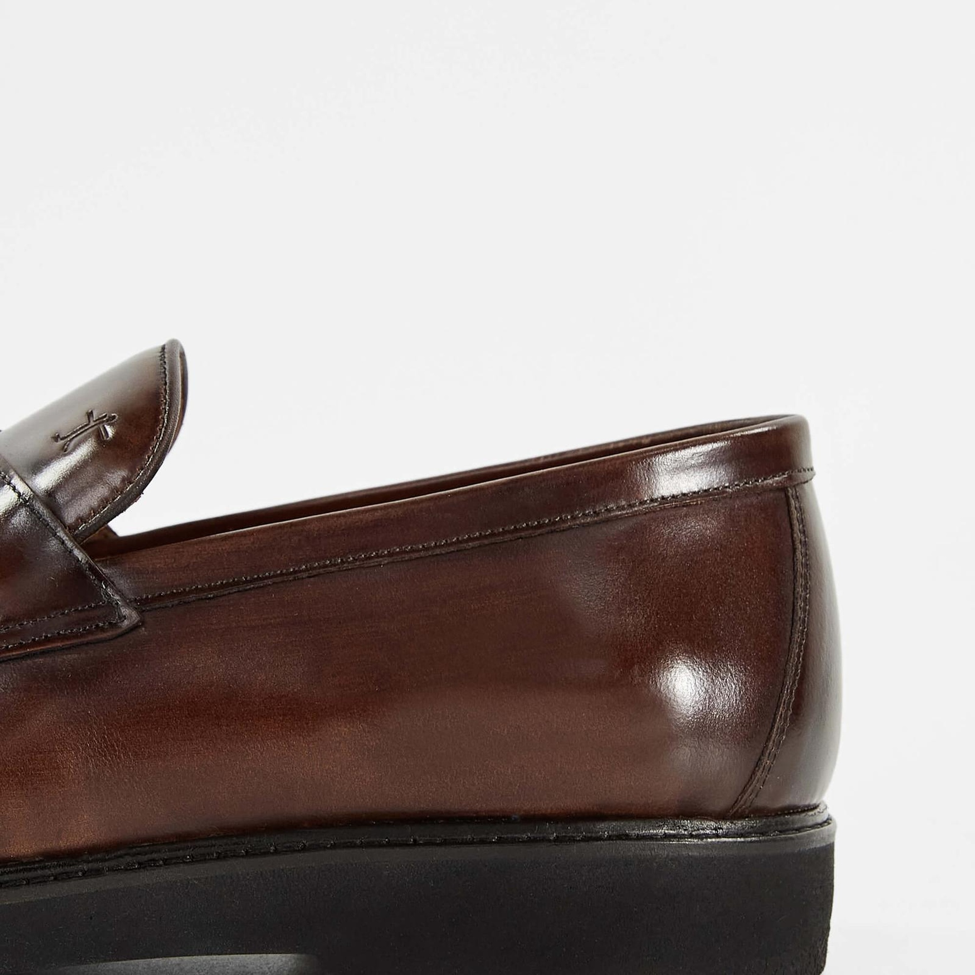 Tamer Tanca Erkek Hakiki Deri Kahverengi Loafer Ayakkabı