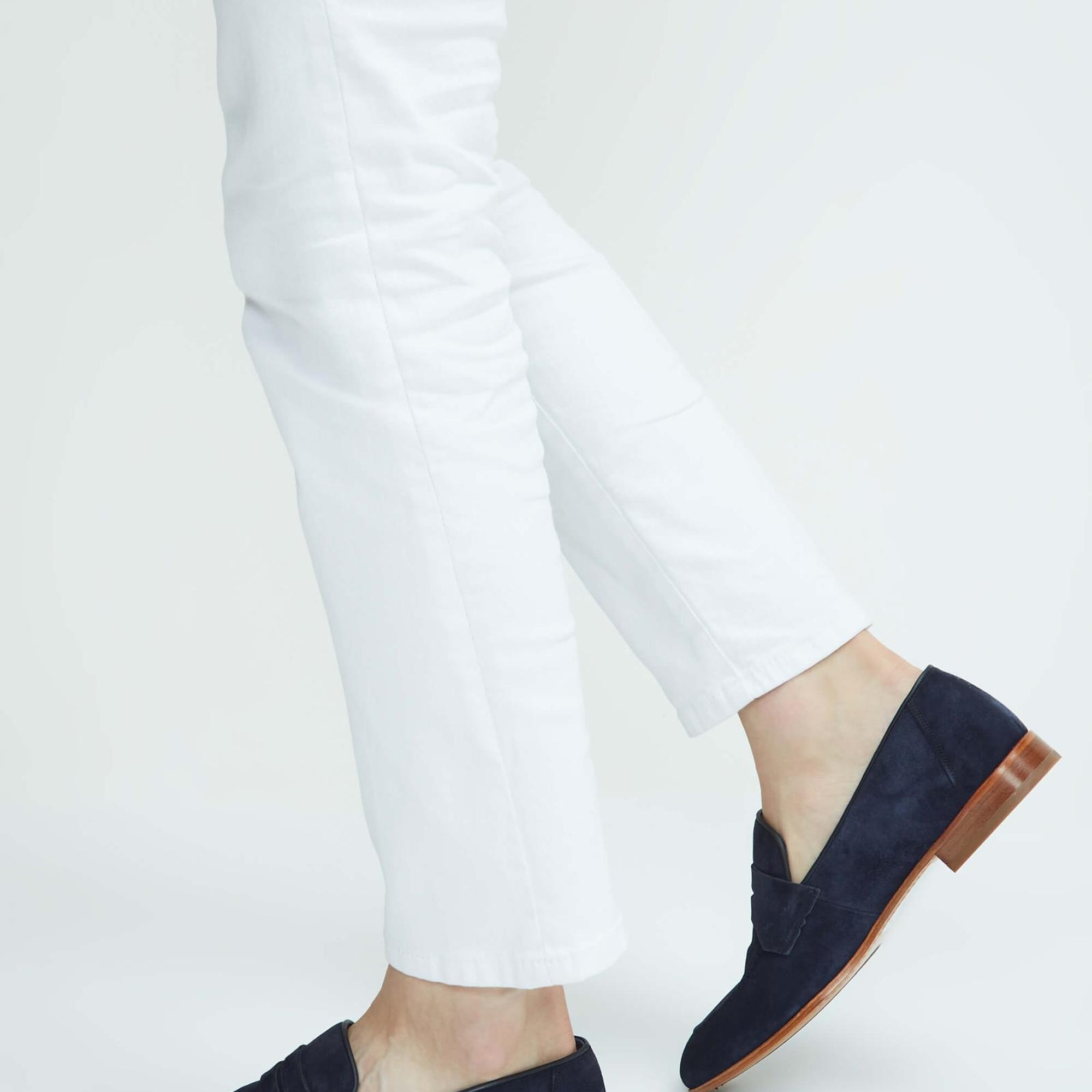 Tamer Tanca Erkek Hakiki Deri Lacivert Süet Loafer Ayakkabı