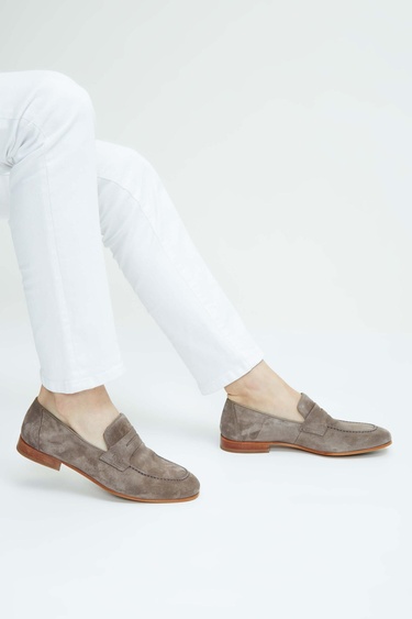  Tamer Tanca Erkek Hakiki Deri Kahverengi Loafer Ayakkabı