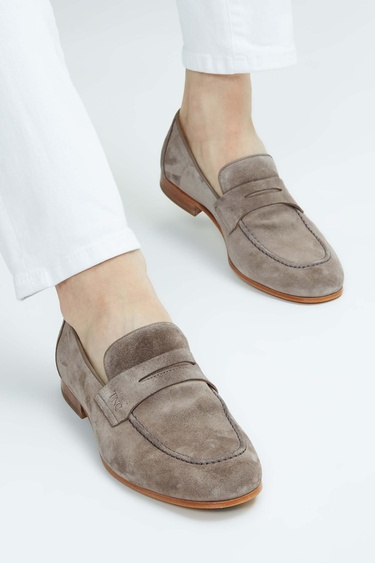  Tamer Tanca Erkek Hakiki Deri Kahverengi Loafer Ayakkabı