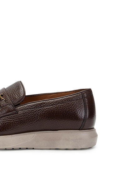  Tamer Tanca Erkek Hakiki Deri Kahverengi Loafer Ayakkabı