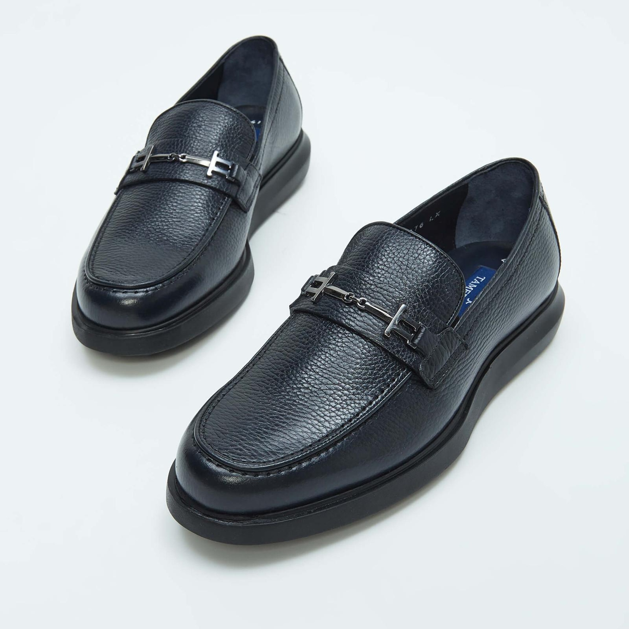 Tamer Tanca Erkek Hakiki Deri Lacivert Loafer Ayakkabı