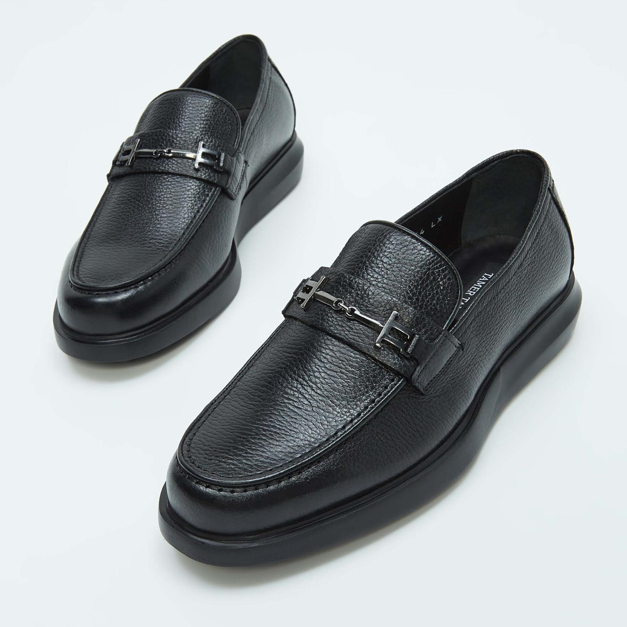 Tamer Tanca Erkek Hakiki Deri Siyah Loafer Ayakkabı