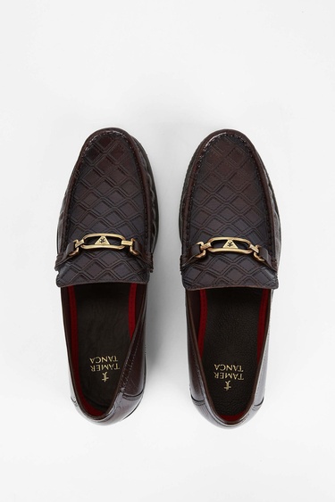  Tamer Tanca Erkek Hakiki Deri Kahverengi Loafer Ayakkabı