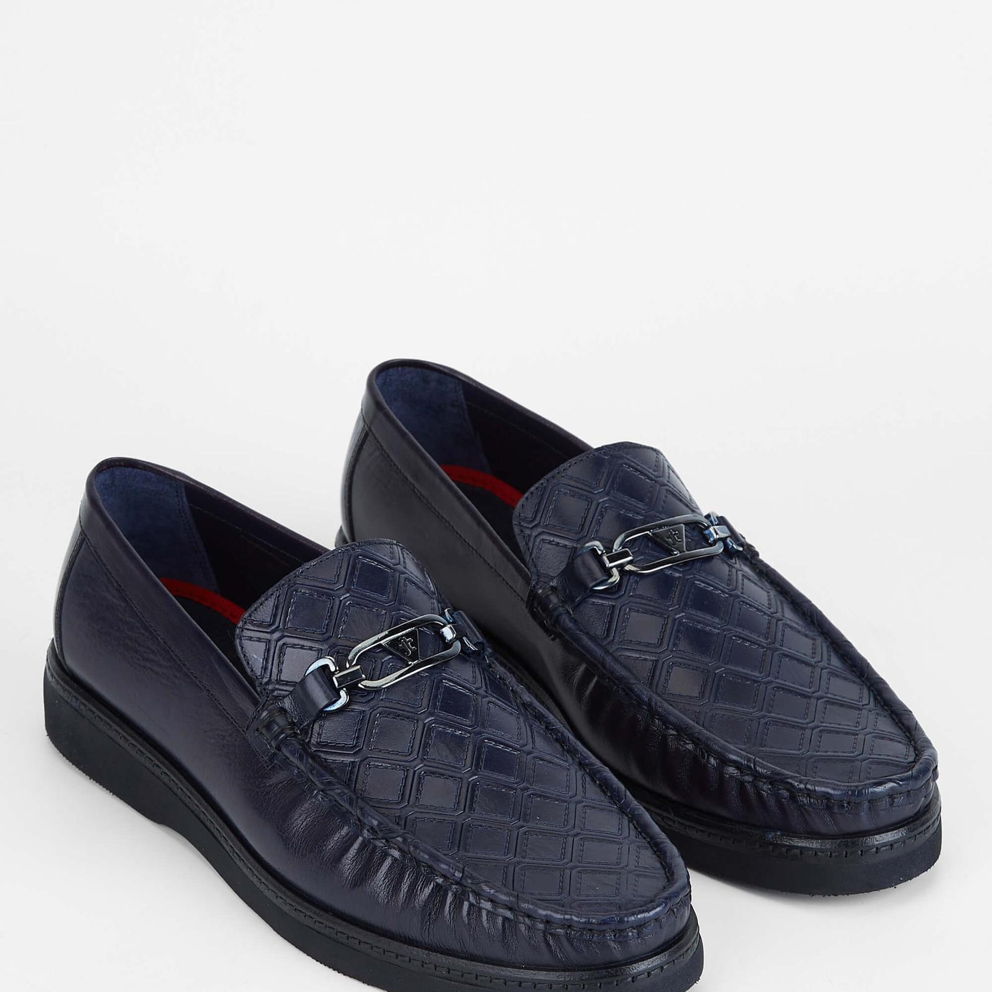 Tamer Tanca Erkek Hakiki Deri Lacivert Loafer Ayakkabı