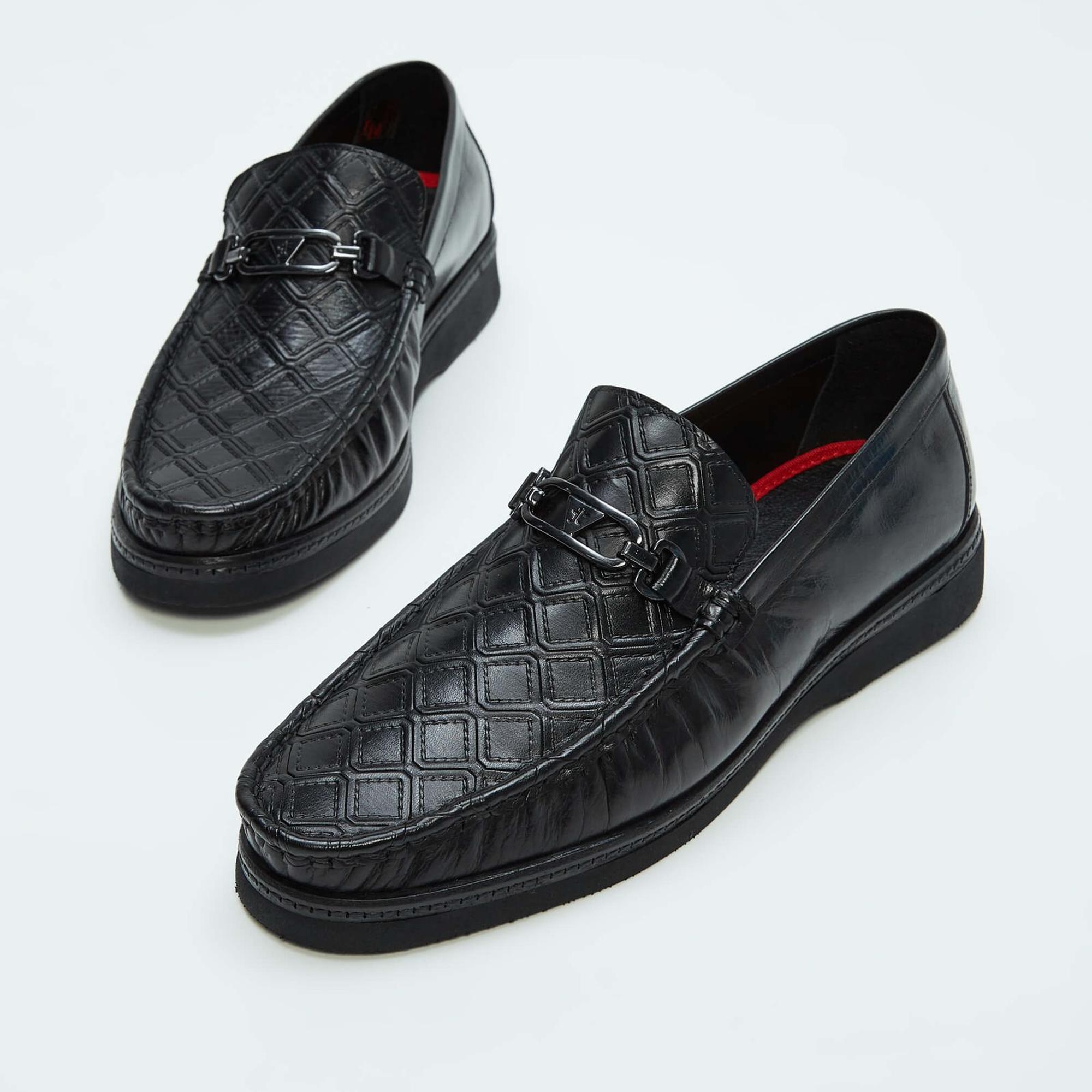 Tamer Tanca Erkek Hakiki Deri Siyah Loafer Ayakkabı