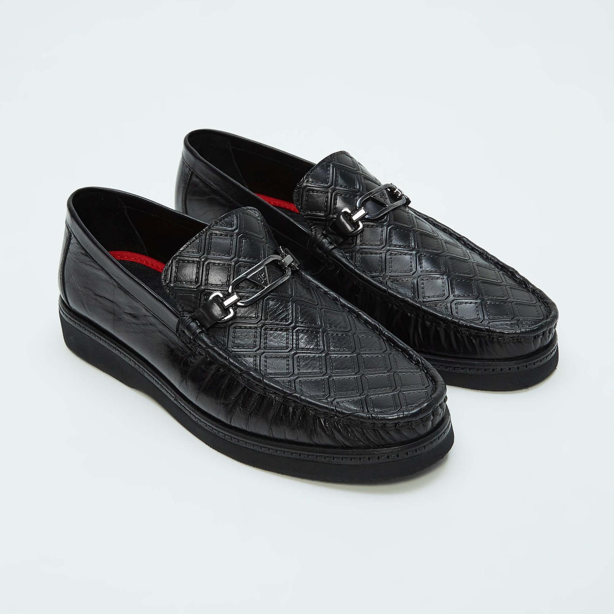 Tamer Tanca Erkek Hakiki Deri Siyah Loafer Ayakkabı