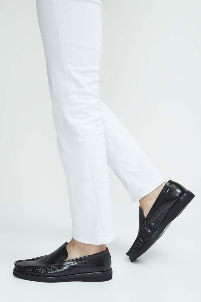  Tamer Tanca Erkek Hakiki Deri Siyah Loafer Ayakkabı