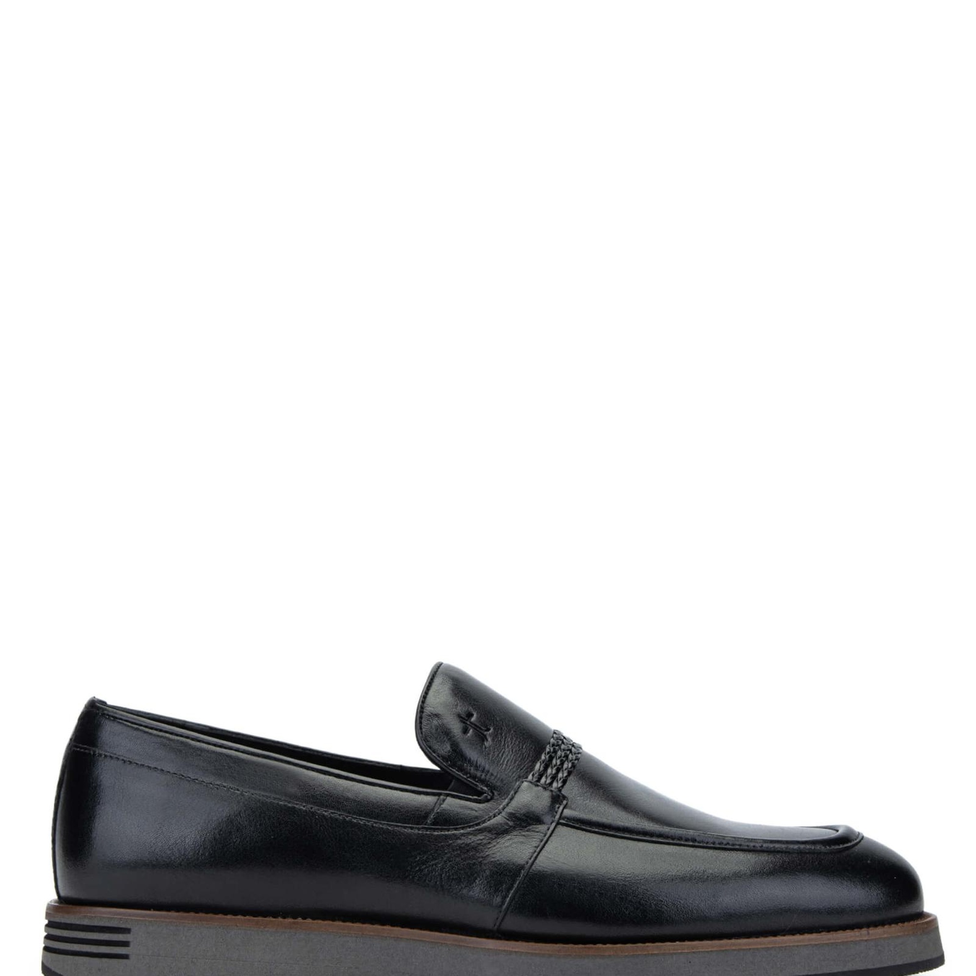 Tamer Tanca Erkek Hakiki Deri Siyah Loafer Ayakkabı