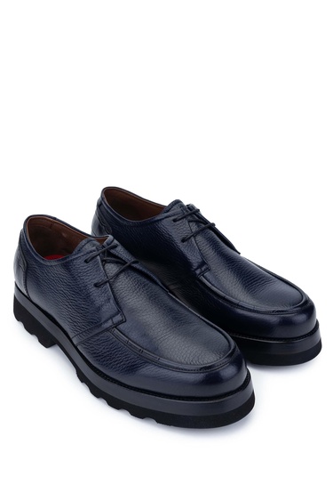  Tamer Tanca Erkek Hakiki Lacivert Casual Deri Ayakkabı