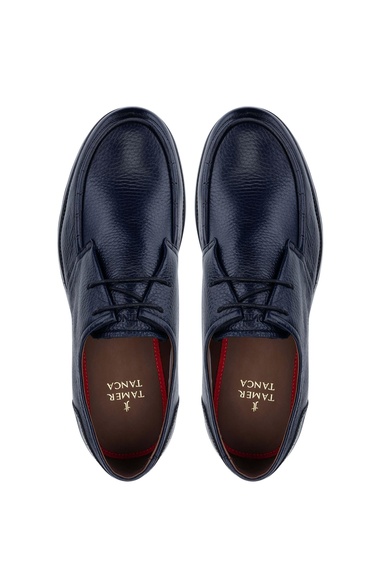  Tamer Tanca Erkek Hakiki Lacivert Casual Deri Ayakkabı