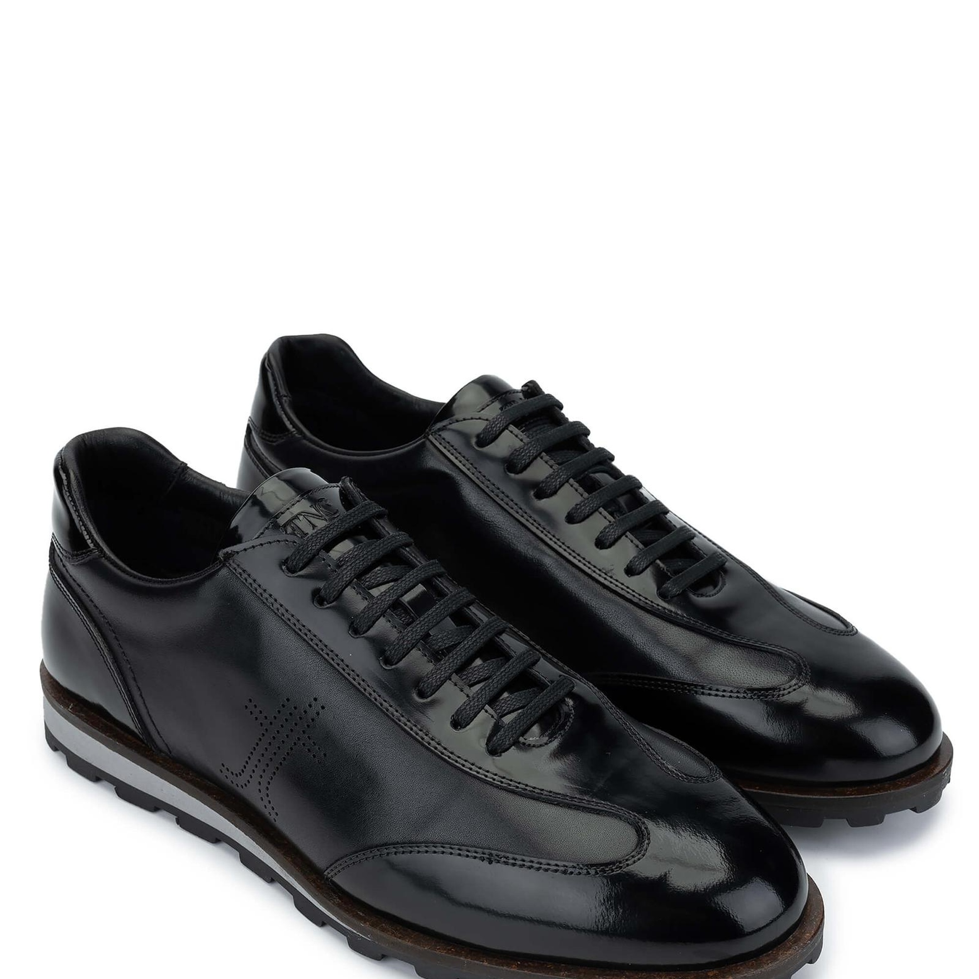 Tamer Tanca Erkek Hakiki Deri Siyah Casual Ayakkabı