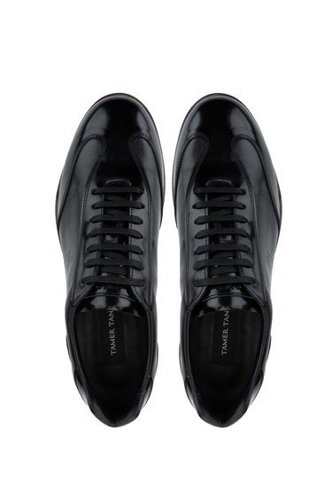  Tamer Tanca Erkek Hakiki Deri Siyah Casual Ayakkabı