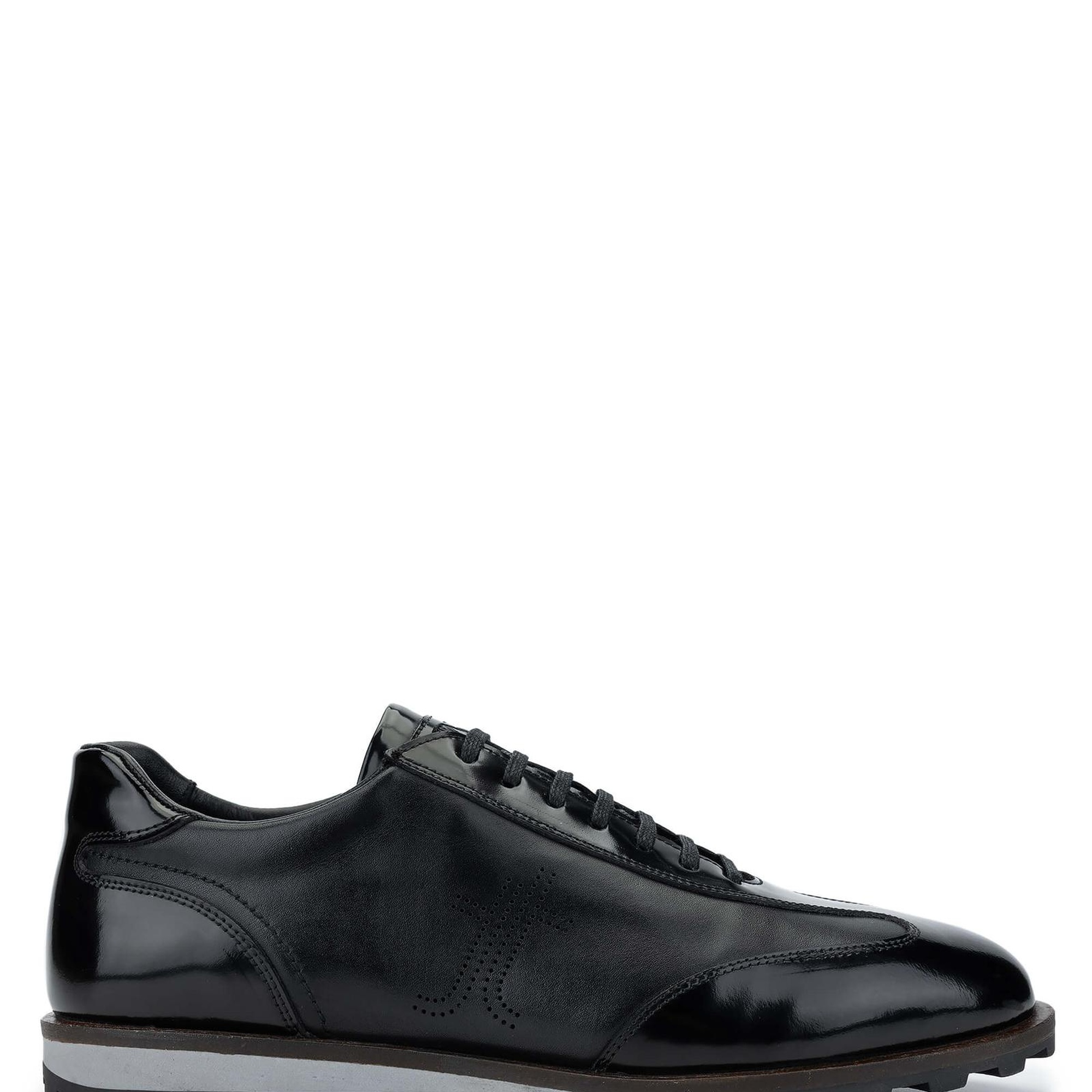 Tamer Tanca Erkek Hakiki Deri Siyah Casual Ayakkabı