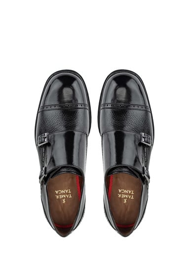  Tamer Tanca Erkek Hakiki Deri Casual Siyah Ayakkabı