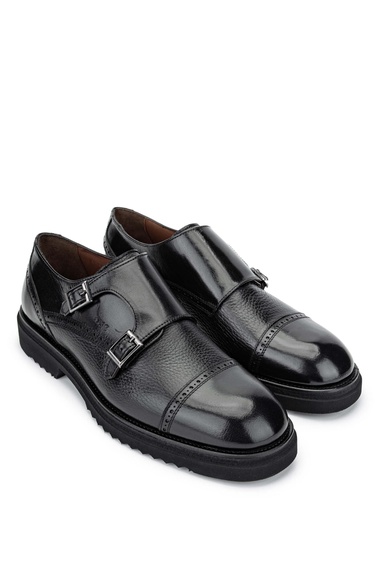  Tamer Tanca Erkek Hakiki Deri Casual Siyah Ayakkabı