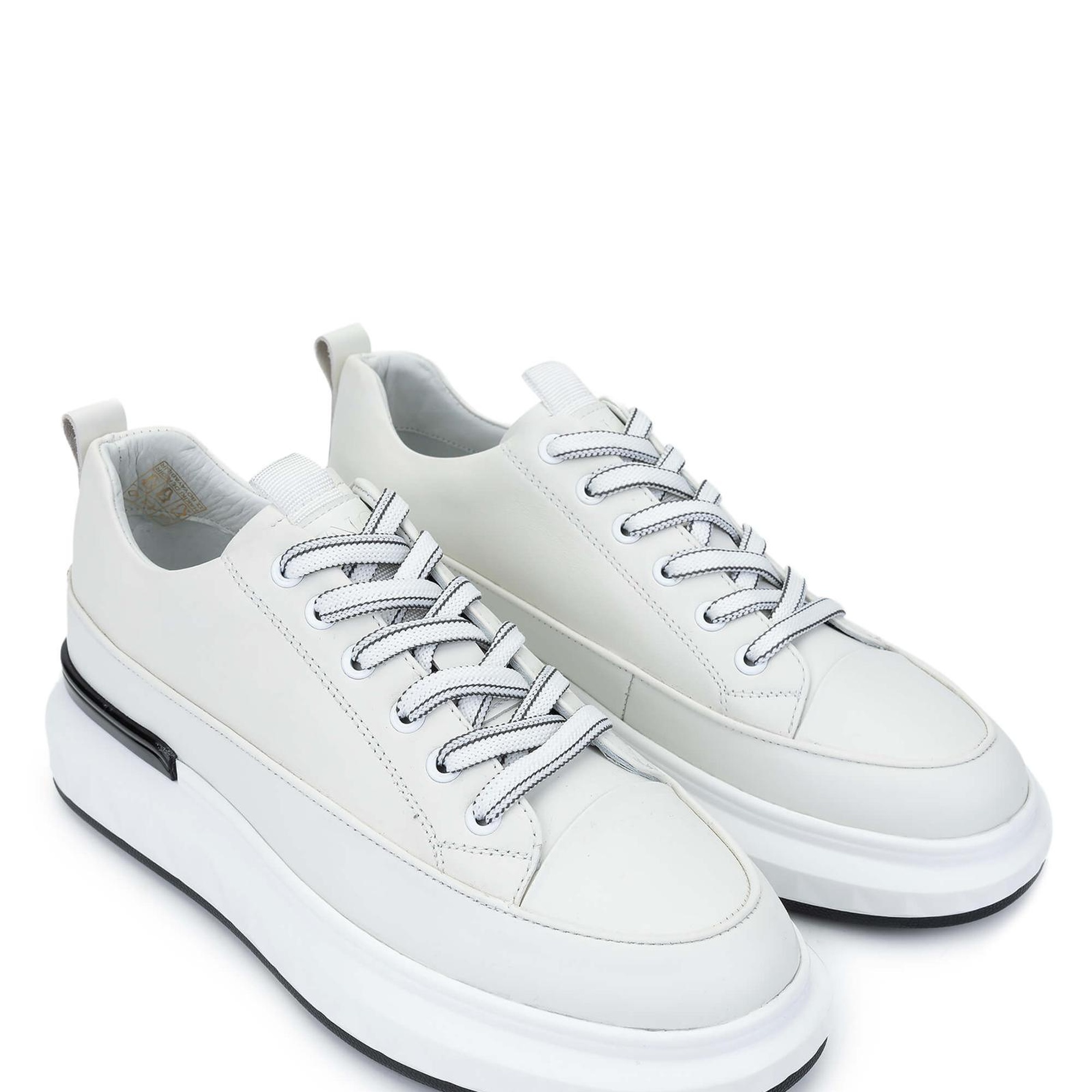 Tamer Tanca Erkek Hakiki Deri Beyaz Casual Ayakkabı