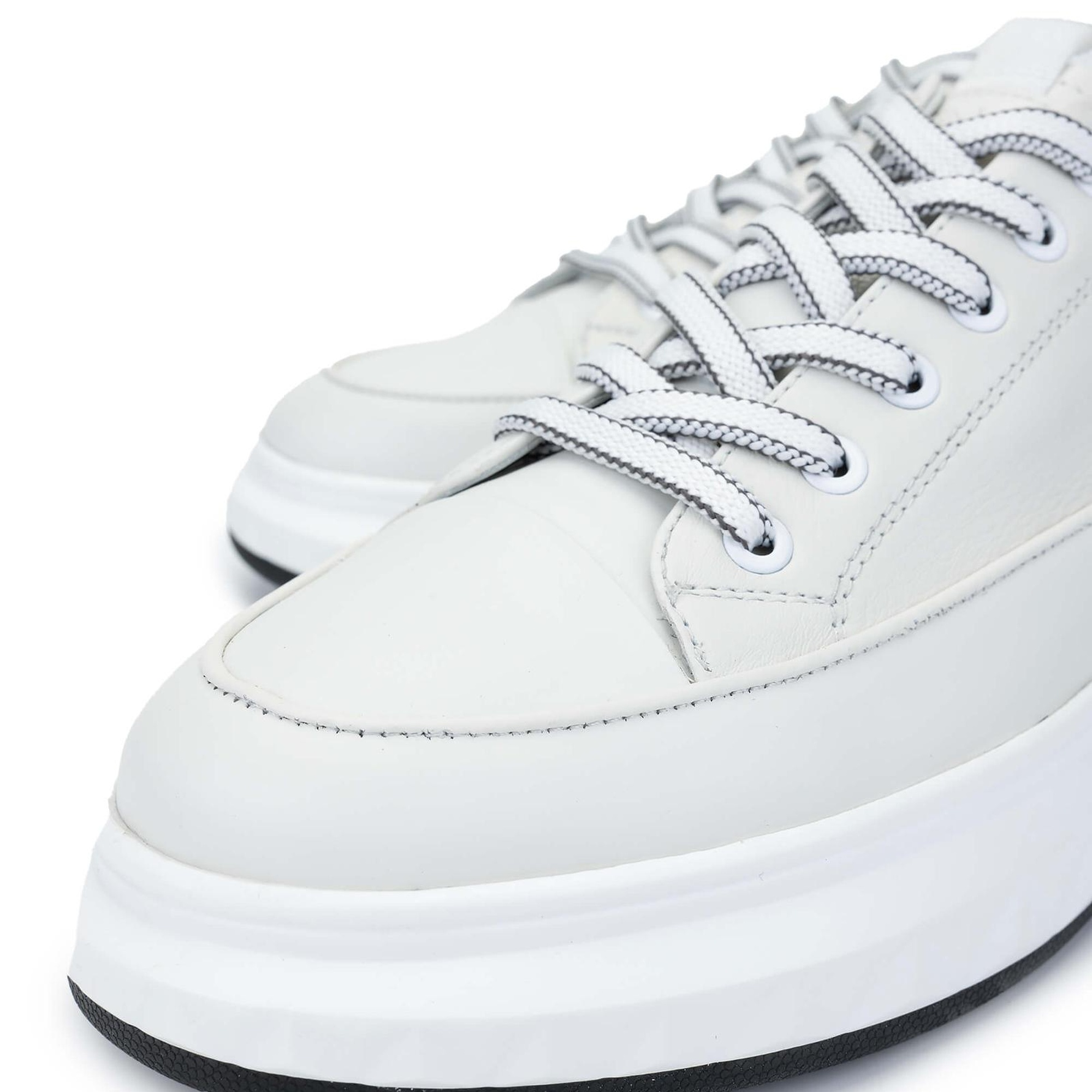 Tamer Tanca Erkek Hakiki Deri Beyaz Casual Ayakkabı