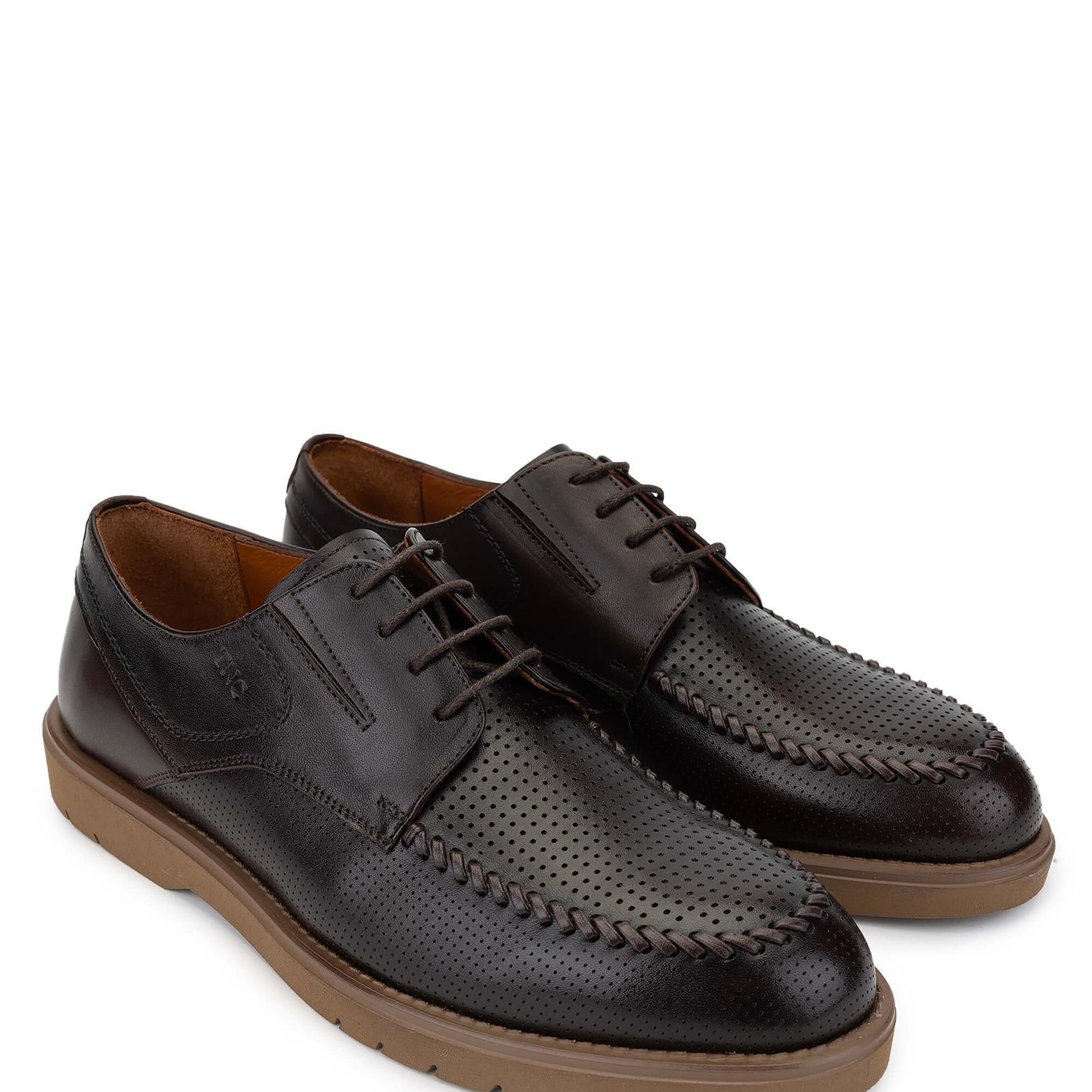 Tamer Tanca Erkek Hakiki Deri Kahverengi Casual Ayakkabı