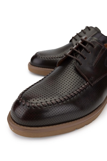  Tamer Tanca Erkek Hakiki Deri Kahverengi Casual Ayakkabı