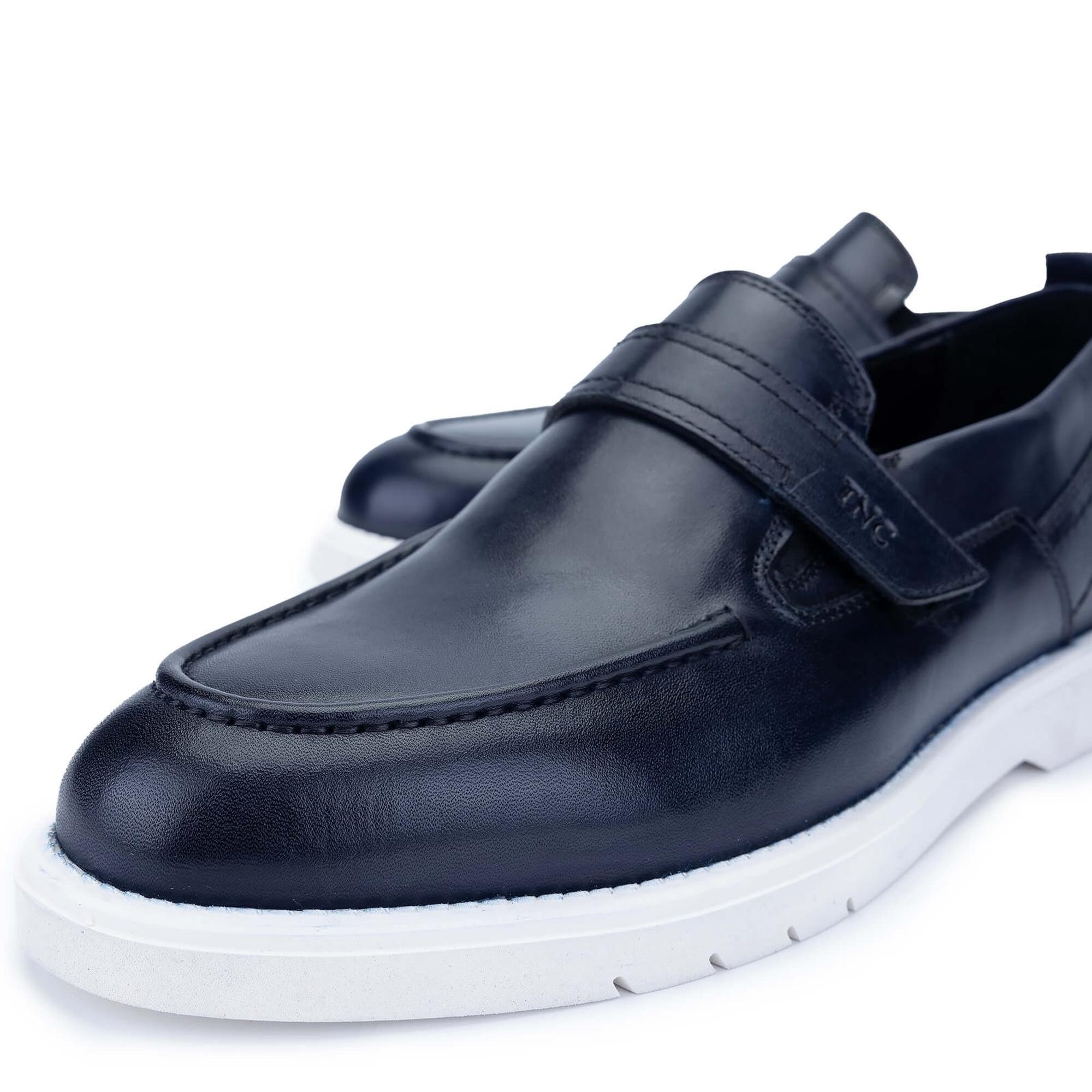 Tamer Tanca Erkek Hakiki Deri Lacivert Casual Ayakkabı