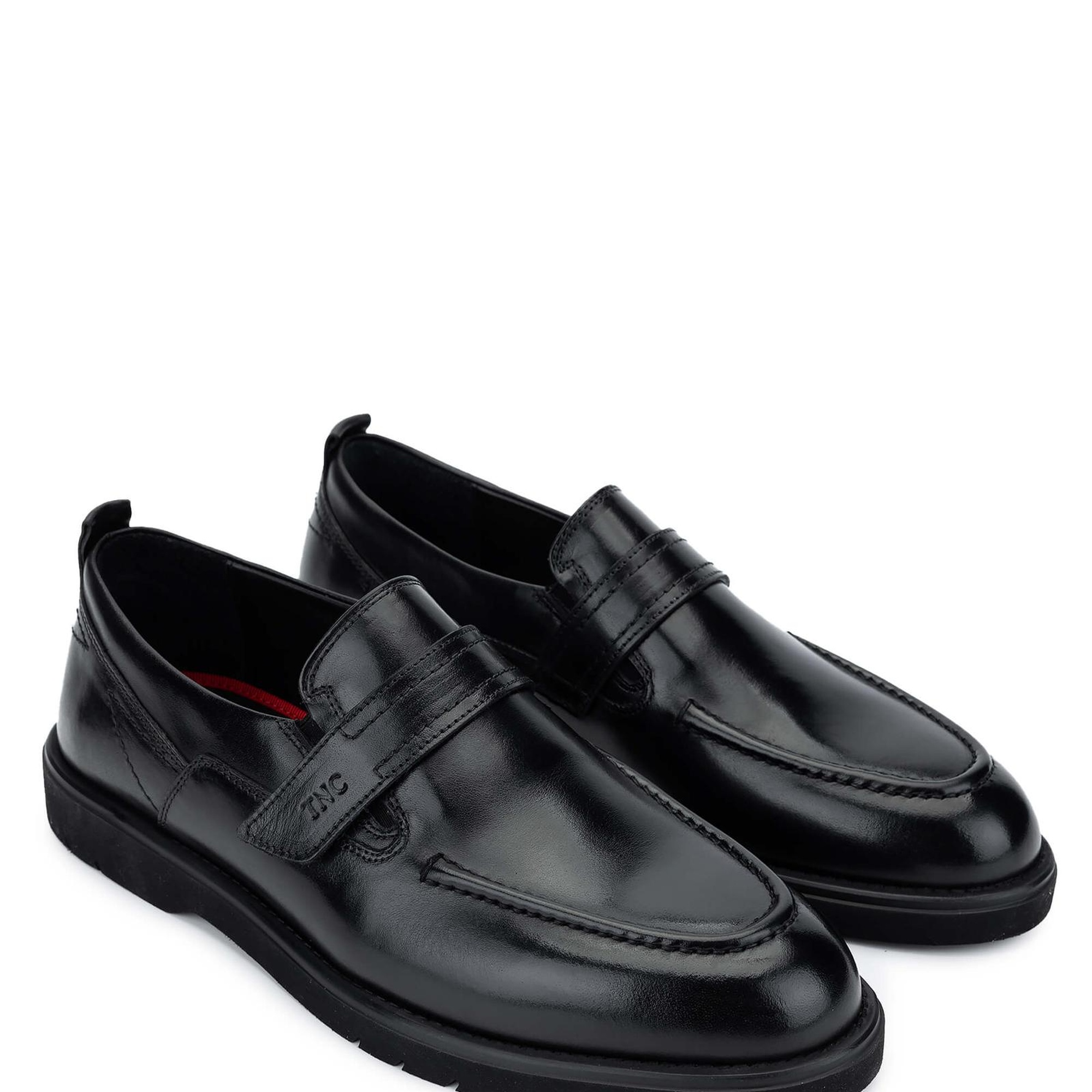 Tamer Tanca Erkek Hakiki Deri Siyah Deri Casual Ayakkabı