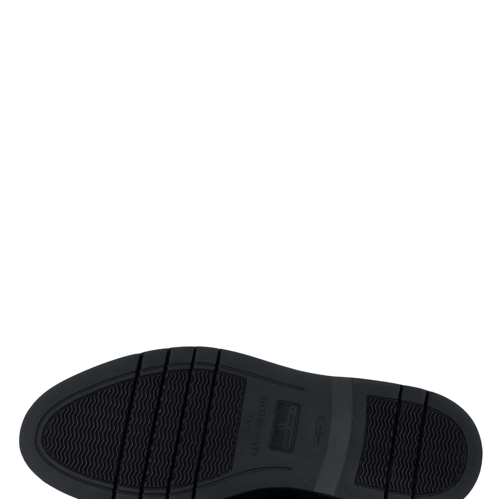 Tamer Tanca Erkek Hakiki Deri Siyah Deri Casual Ayakkabı