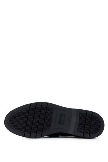  Tamer Tanca Erkek Hakiki Deri Siyah Deri Casual Ayakkabı