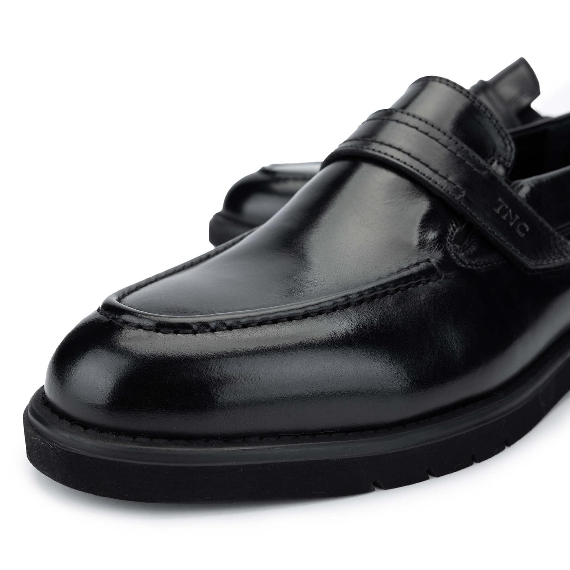 Tamer Tanca Erkek Hakiki Deri Siyah Deri Casual Ayakkabı