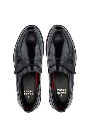  Tamer Tanca Erkek Hakiki Deri Siyah Deri Casual Ayakkabı