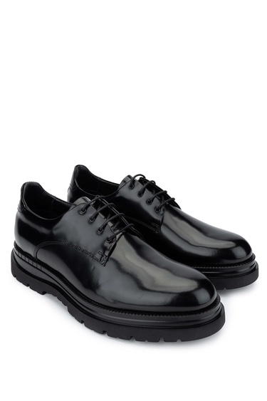  Tamer Tanca Erkek Hakiki Deri Siyah Açma Casual Ayakkabı