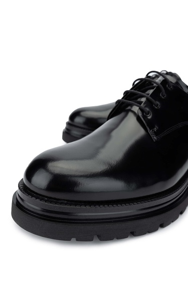  Tamer Tanca Erkek Hakiki Deri Siyah Açma Casual Ayakkabı