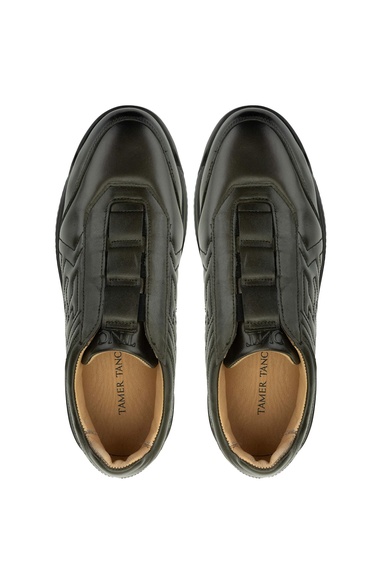  Tamer Tanca Erkek Hakiki Deri Yeşil Casual Ayakkabı