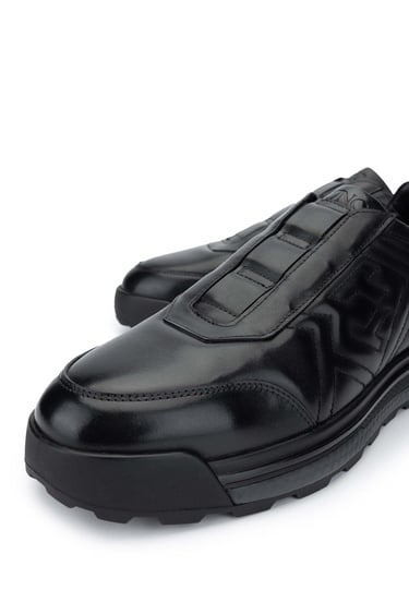  Tamer Tanca Erkek Hakiki Deri Siyah Casual Ayakkabı