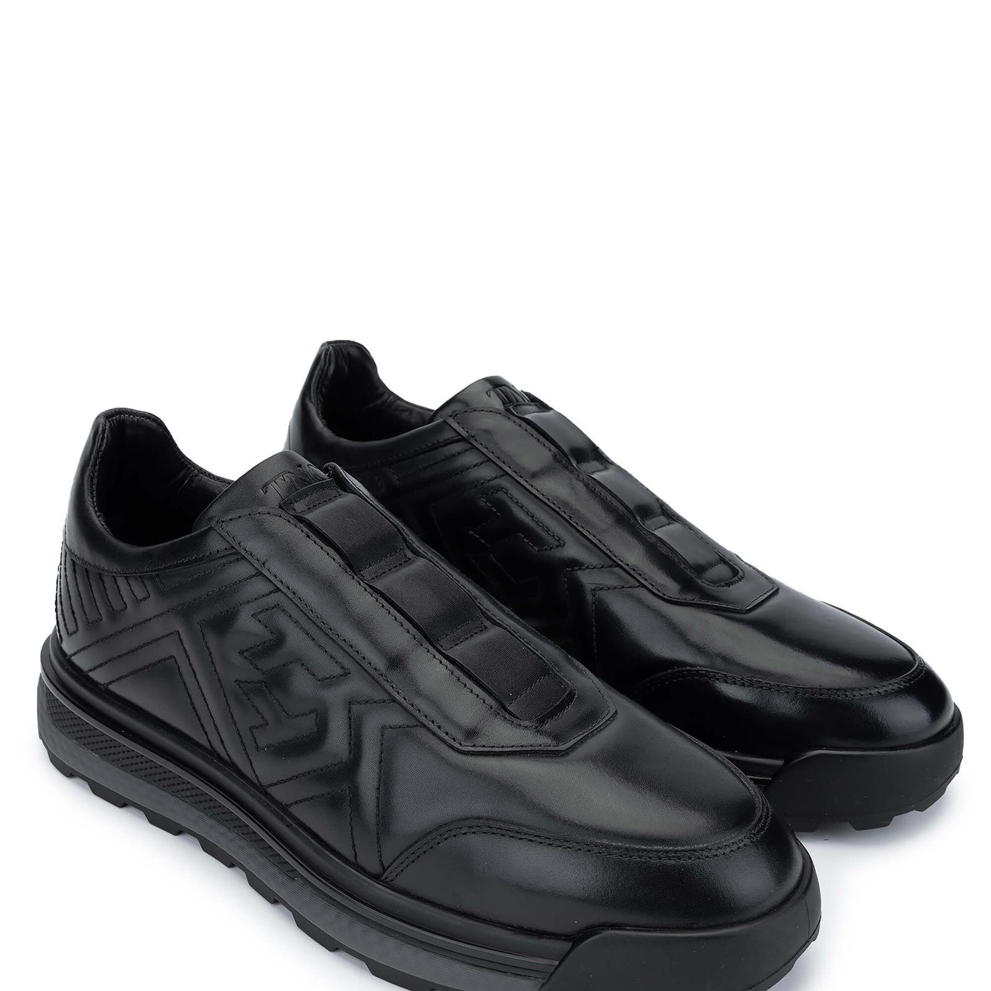 Tamer Tanca Erkek Hakiki Deri Siyah Casual Ayakkabı