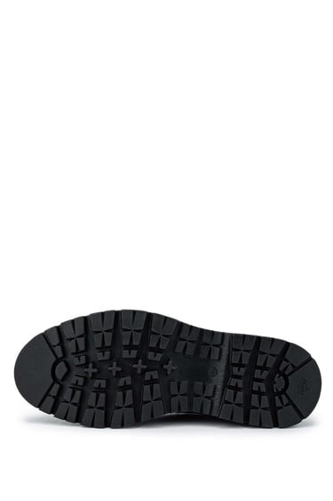  Tamer Tanca Erkek Hakiki Deri Siyah Floter Casual Ayakkabı