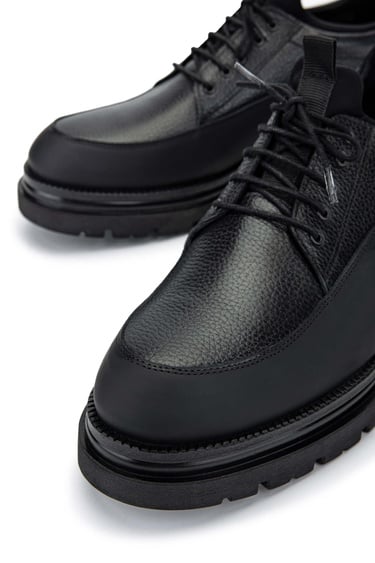  Tamer Tanca Erkek Hakiki Deri Siyah Floter Casual Ayakkabı