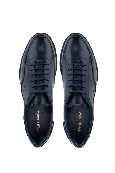  Tamer Tanca Erkek Hakiki Deri Lacivert Casual Ayakkabı