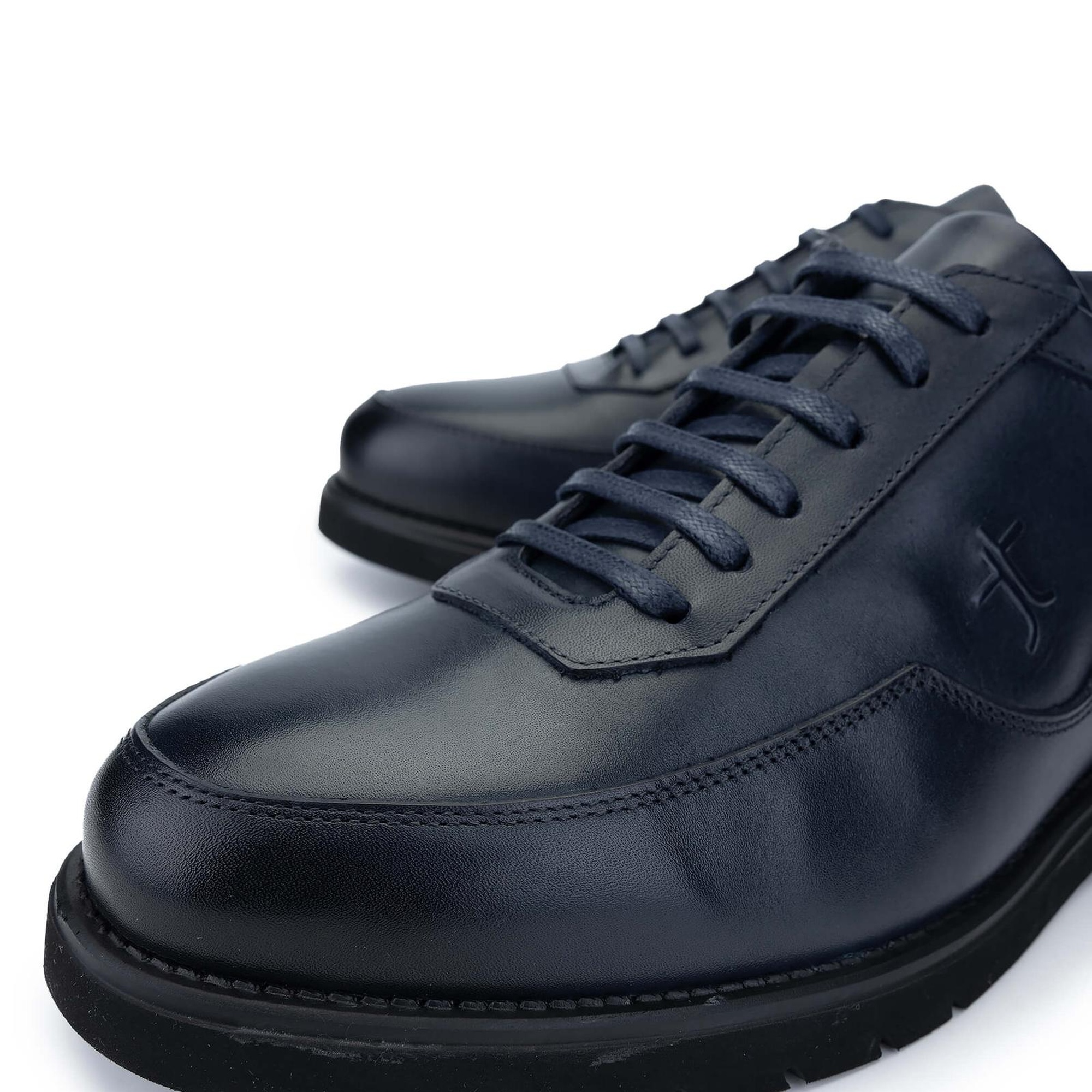 Tamer Tanca Erkek Hakiki Deri Lacivert Casual Ayakkabı