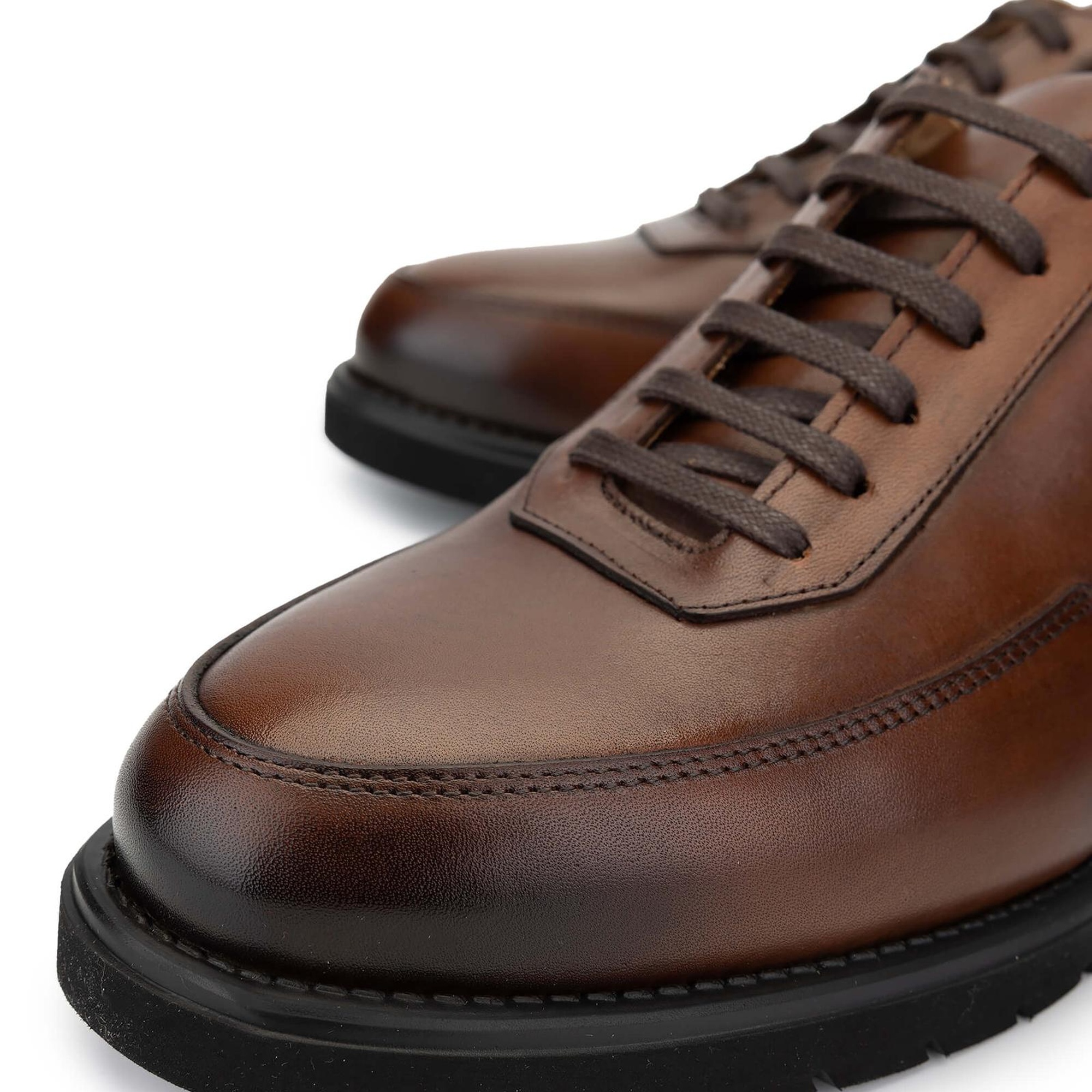 Tamer Tanca Erkek Hakiki Deri Taba Antik Casual Ayakkabı