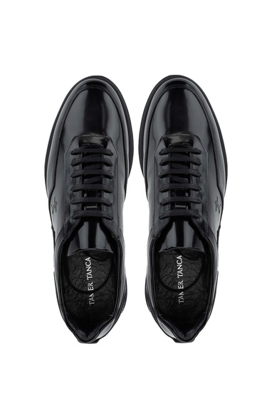  Tamer Tanca Erkek Hakiki Deri Siyah Açma Casual Ayakkabı