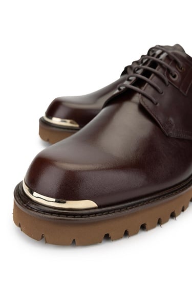  Tamer Tanca Erkek Hakiki Deri Kahverengi Casual Ayakkabı