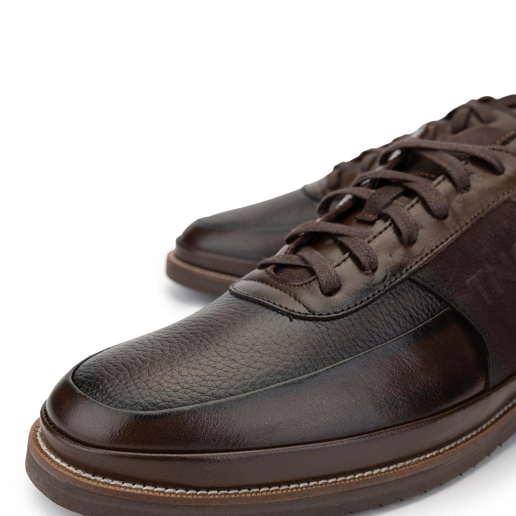 Tamer Tanca Erkek Hakiki Deri Kahverengi Casual Ayakkabı